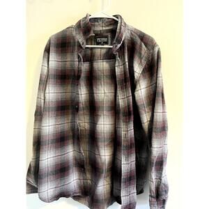 Premium Xpression  Flannel Button Up Shirt Mens Size Extra Large XL White Black